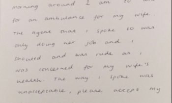 Card to apologise
